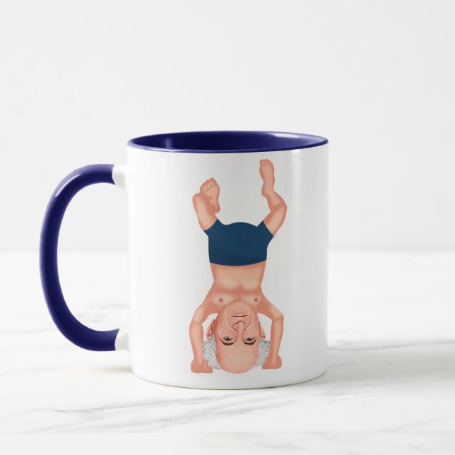 David Ben Gurion israelisches P.M. stehend auf dem Tasse (Links)