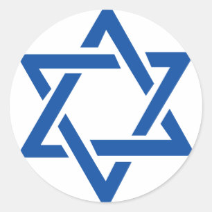 David Blue, jüdischer Star Runder Aufkleber