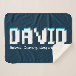 David Boys Name und Bedeutung Pixel Text-Gamer Sherpadecke
