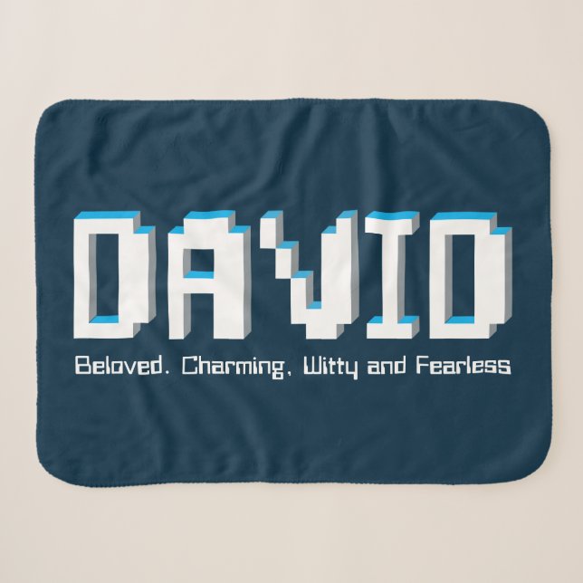 David Boys nennt und meint Pixel Text Gamer Sherpadecke (Vorderseite (Horizontal))