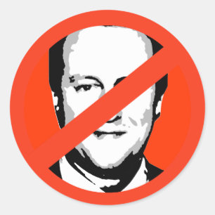 David Cameron Runder Aufkleber