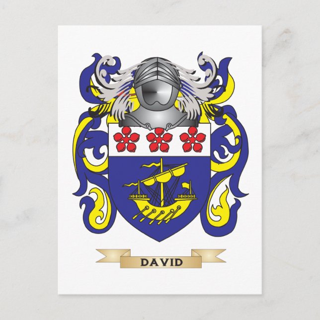 David Coat of Arms Postkarte (Vorderseite)