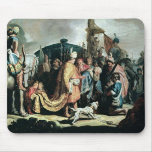 David, der den Kopf von Goliath König Saul Mousepad