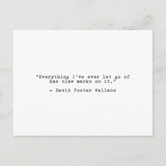 David Foster Wallace Bruchquote Postkarte