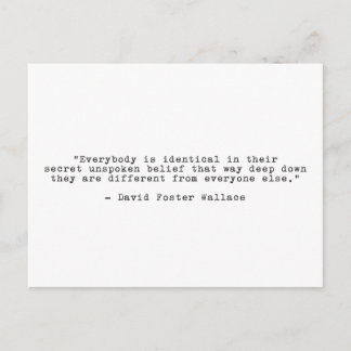David Foster Wallace Individualquote Postkarte