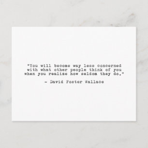 David Foster Wallace Zitat Postkarte