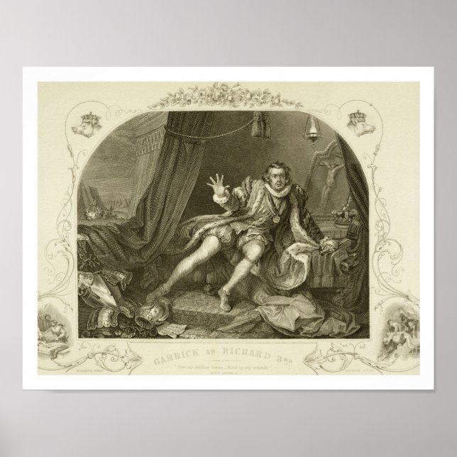 David Garrick (1717-79) als Richard III, Act V Sce Poster (Vorne)