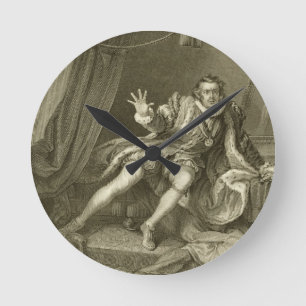 David Garrick (1717-79) as Richard III, Act V Scen Runde Wanduhr