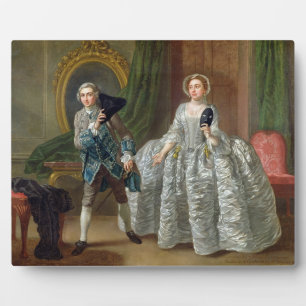 David Garrick und Mrs. Pritchard in 'The Suspiciou Fotoplatte