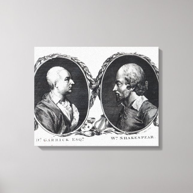 David Garrick und Shakespeare Leinwanddruck (Vorderseite)