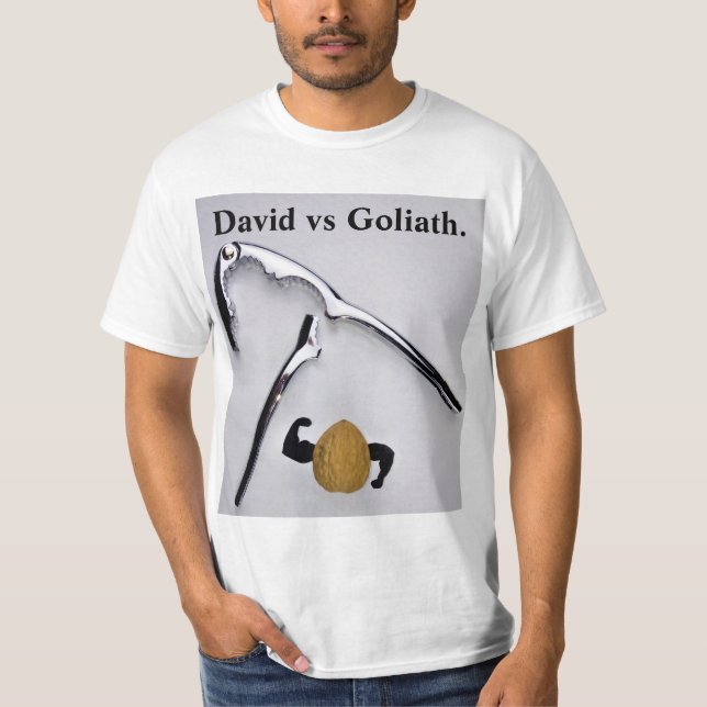 David gegen Goliath. T-Shirt (Vorderseite)