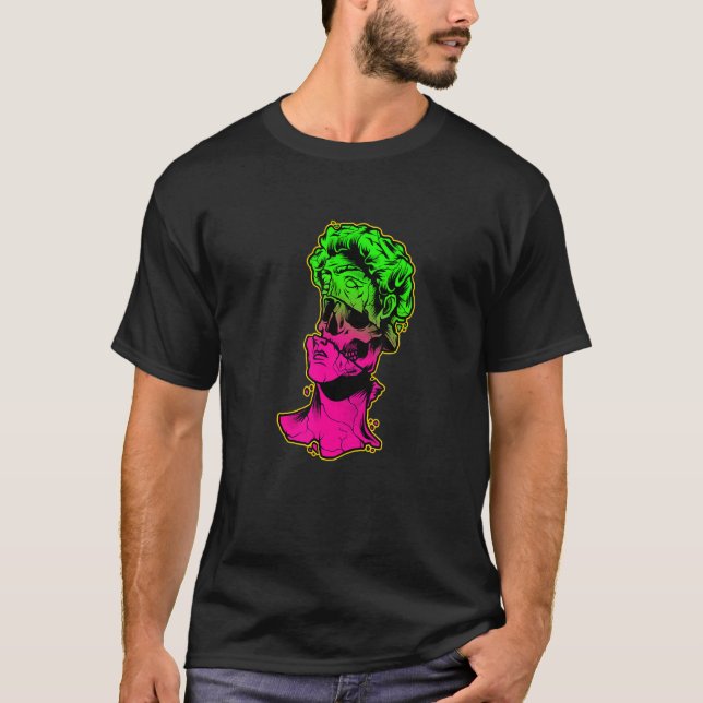 David Griechische Skulpturenstatue Skull Inside Sc T-Shirt (Vorderseite)