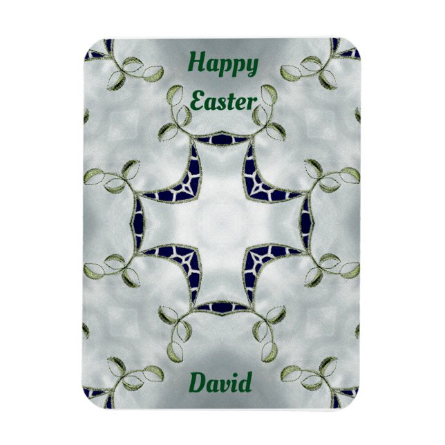 DAVID ~ Grüne und blaue Ostern  Magnet (Vertikal)