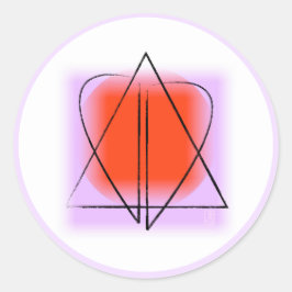 David/Heart Runder Aufkleber