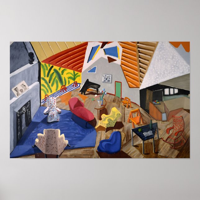 David Hockney Kunstmalerei Poster (Vorne)