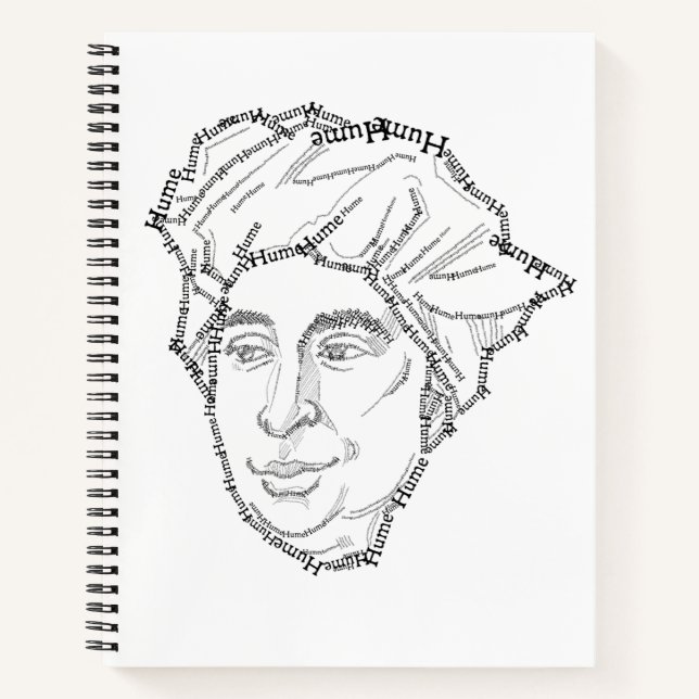 David Hume Notebook Notizbuch (Vorderseite)