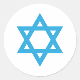 David Israel Blue Star Independence Day Runder Aufkleber