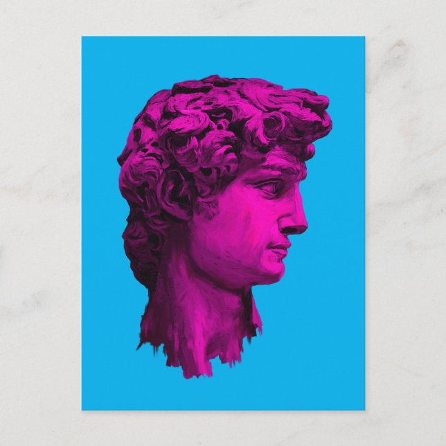 David Michelangelo Fuchsia Postkarte (Vorderseite)