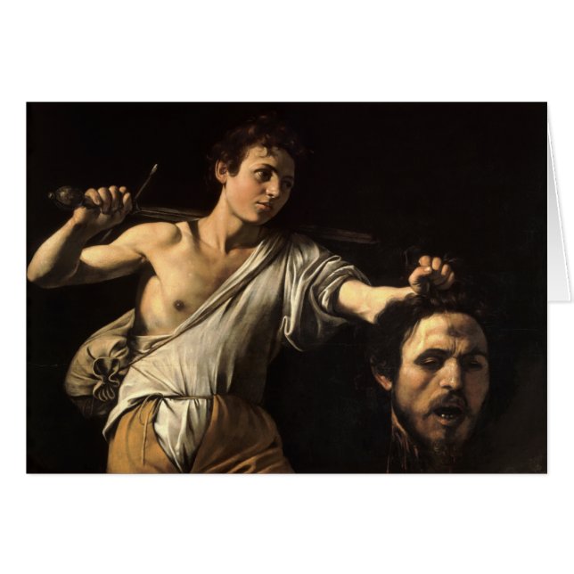 David mit dem Kopf von Goliath, Caravaggio (Vorderseite (Horizontal))