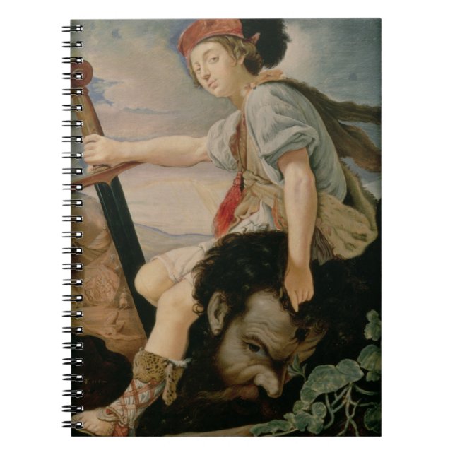 David mit dem Kopf von Goliath Notizblock (Vorderseite)