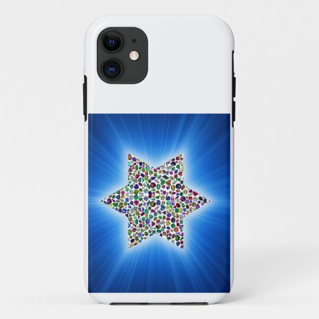 David mit Gemstones Star Case-Mate iPhone Hülle (Rückseite)