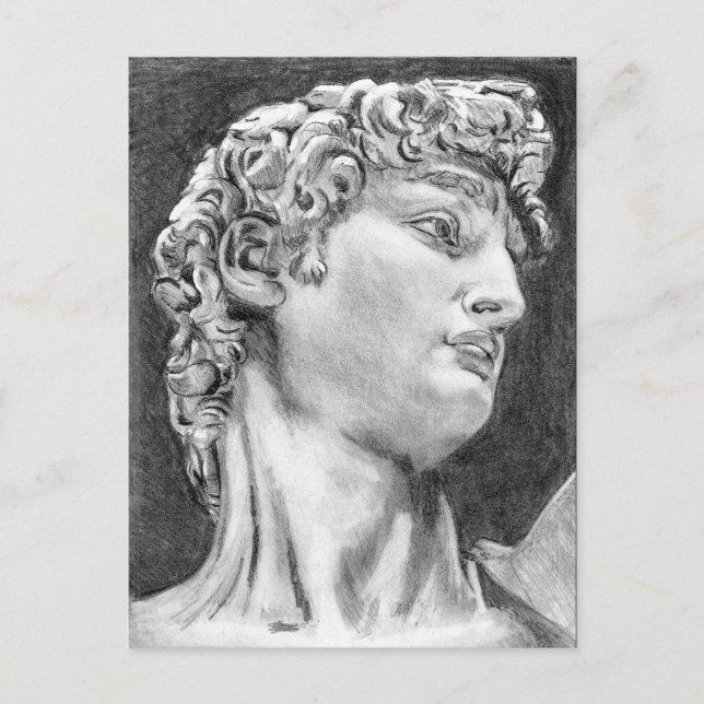 David nach Michelangelo .. 2004 / 2005 sketchbook Postkarte (Vorderseite)
