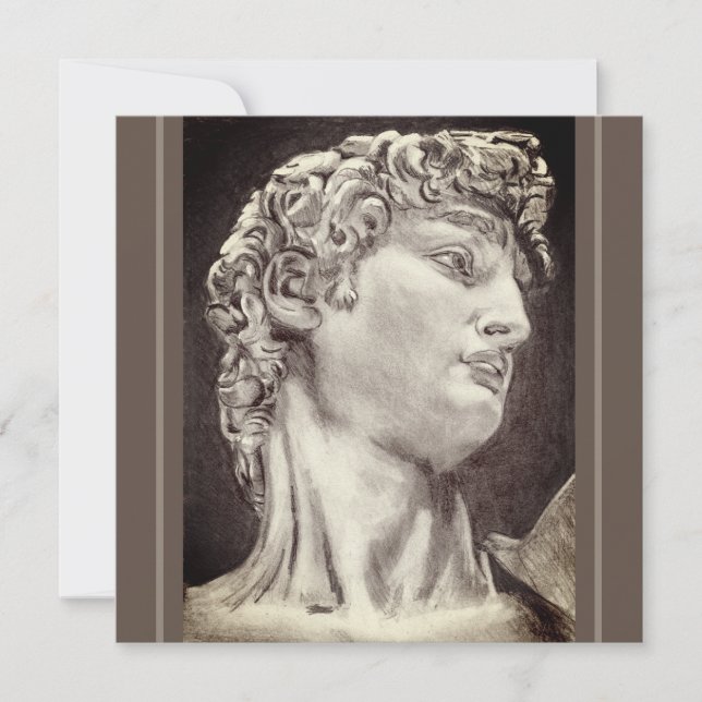 David, nach Michelangelo, Zeichnend Stift, Card (Vorderseite)
