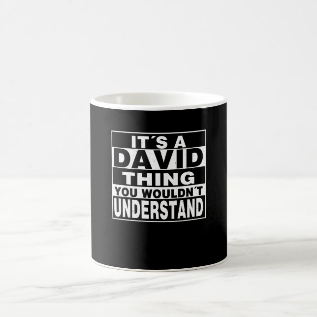DAVID Nachname Personalisiertes Geschenk Kaffeetasse (Mittel)