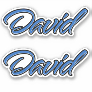 David Name blue Aufkleber Sticker Stickerset