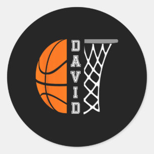 David Name Personalisiert Basketball Player Graphi Runder Aufkleber