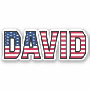 David Name Prénom USA Sticker Stickerset