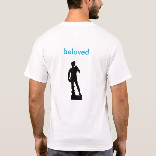 David (Name) T - Shirt auf Hebräisch mit Bedeutung (Rückseite)