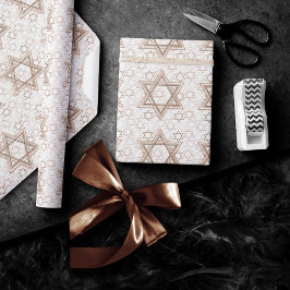 David Pattern | Rose Gold Scatter Glitzer Geschenkpapier