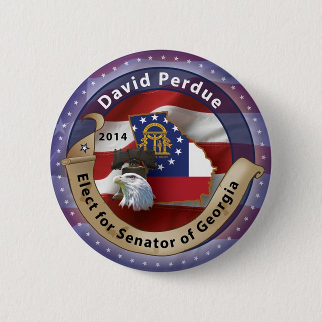 David Perdue Button (Vorderseite)