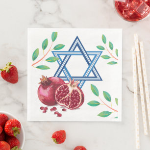 David Pomegranate Verlasse jüdisch Serviette