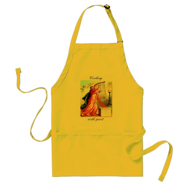 David Praising God on harp Apron Schürze (Vorne)