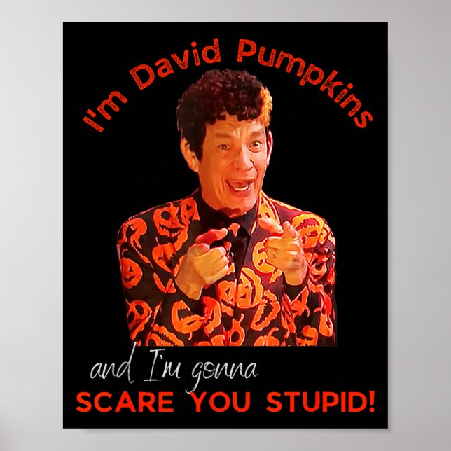 David Pumpkins E You Stud Funny Halloween Men Clot Poster (Vorne)