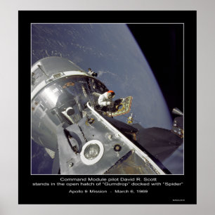 David R. Scott Auftrag "Spinne" - Apollo 9 Poster