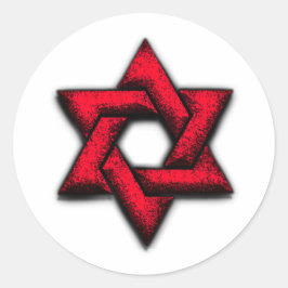 David Red Runder Aufkleber