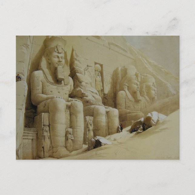 David Roberts Great Temple Aboo Simbel Postkarte (Vorderseite)