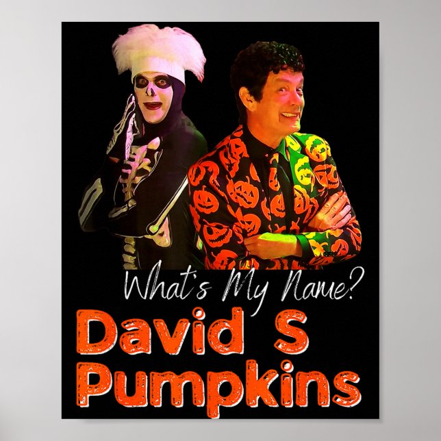 David S Pumpkins Skelett Lustiger Skit Männerbekle Poster (Vorne)