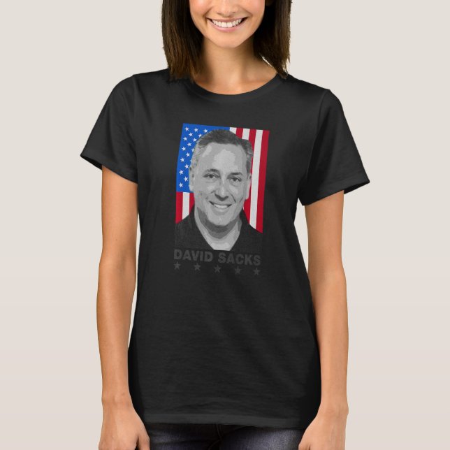 David Sacks All in Podcast Co Gastgeber Investor U T-Shirt (Vorderseite)