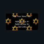 David Star Adressaufkleber<br><div class="desc">Star of David - Schluckbar in Blue or Gold. You can add your own words,  pictures,  and/or change the background color using Zazzle's great customization tools. This image is available on dozens of other products too.</div>