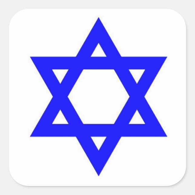 DAVID-STAR QUADRATISCHER AUFKLEBER (Vorderseite)