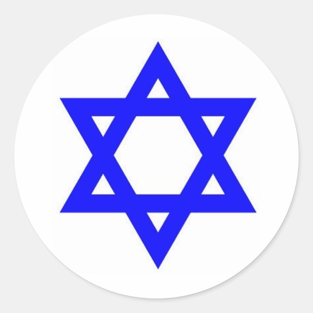 DAVID-STAR RUNDER AUFKLEBER (Vorderseite)