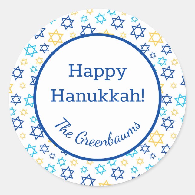 David Star Runder Aufkleber (Vorderseite)