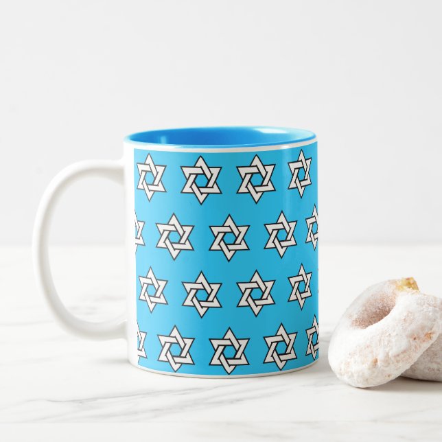 David Star Zweifarbige Tasse (Mit Donut)