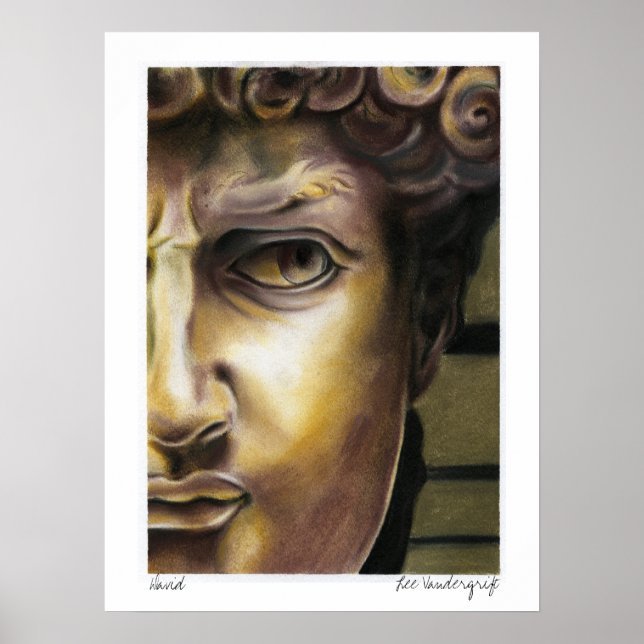 David-Statue von Lee Vandergrift Poster (Vorne)