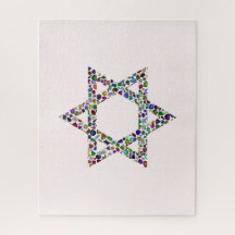 David-Stern aus Edelsteinen in allen Farben