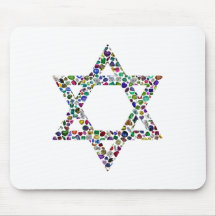 David-Stern aus Edelsteinen in allen Farben